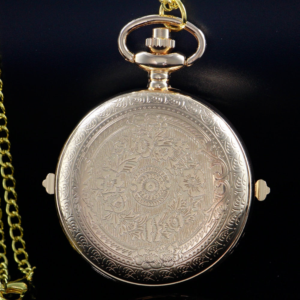 Montre de poche design sablier creux collier élégant.