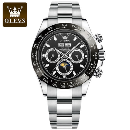 montre pour hommes étanche mécanique automatique montres chronographe.