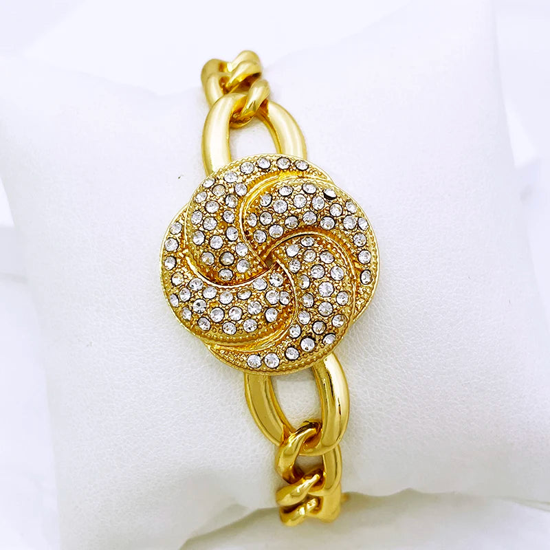Ensemble de bijoux Luxe plaqué or tendances.