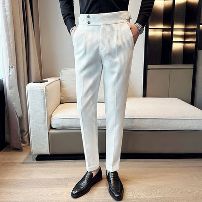 pantalons trempés pour homme coupe couvertes, vêtements de soirée.
