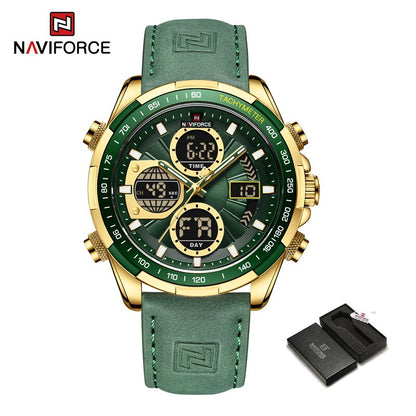 montre-bracelet en cuir pour homme, accessoire de Sport militaire, étanche, à Quartz, chronographe.