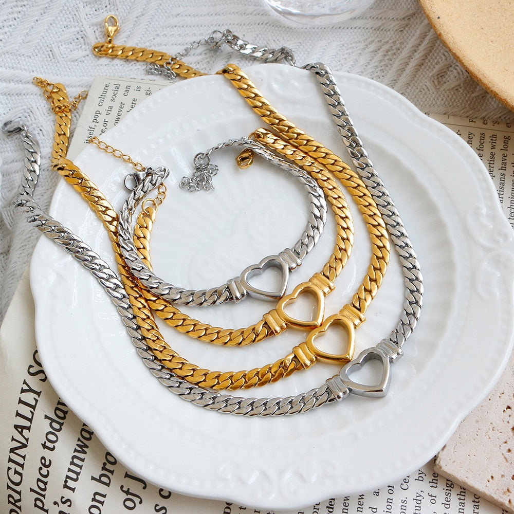 Ensemble de bijoux luxe plaqué or étanche.