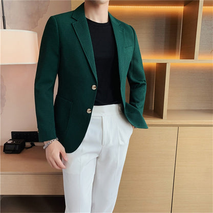 Vestes décontractées à simple boutonnage pour hommes, blazers respirante.