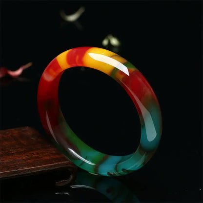 Bracelet luxure en jade multicolore pour femmes.