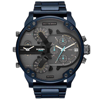 Montre pour hommes avec ceinture en silicone double horloge de sport.