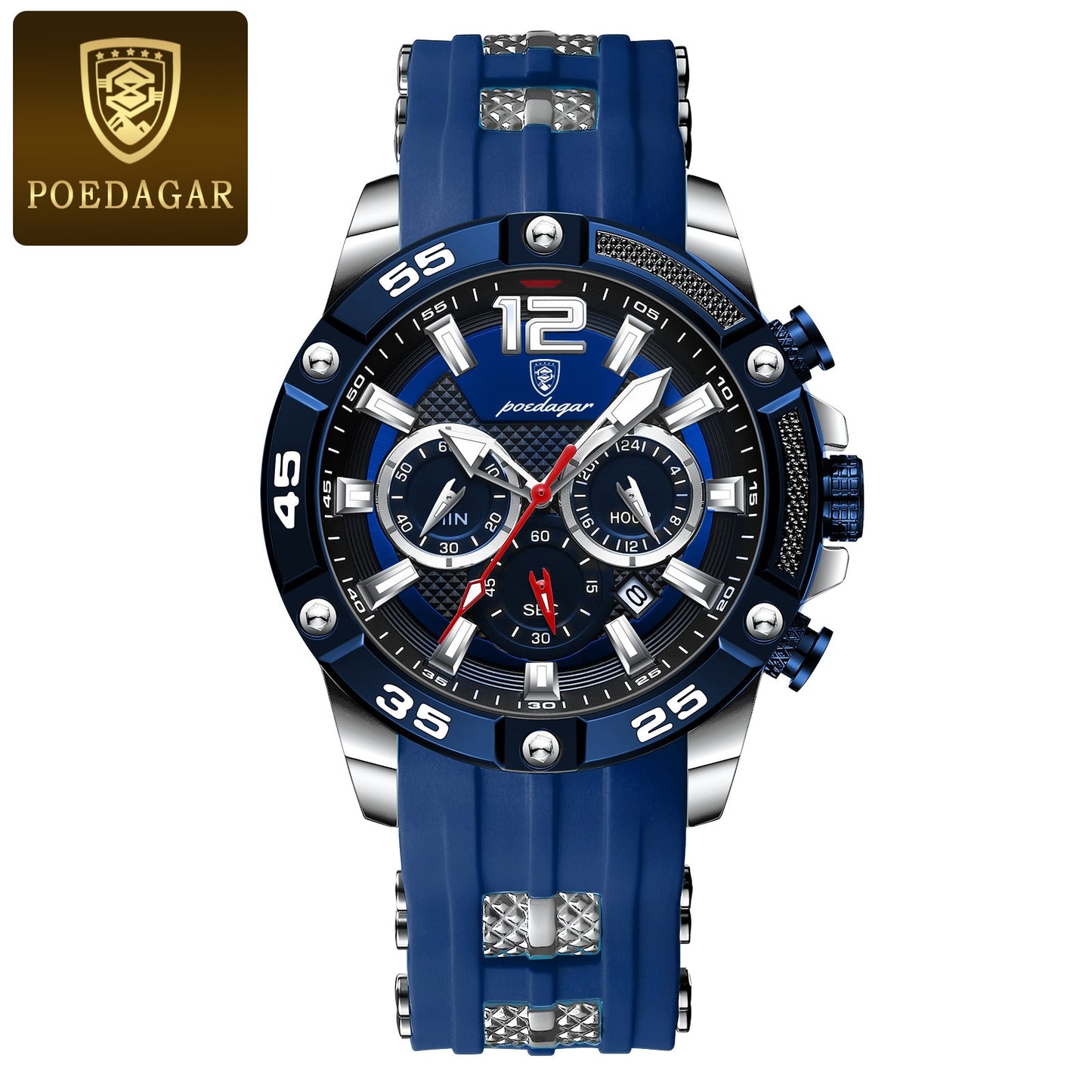 Montre à quartz militaire étanche pour hommes chronographe.