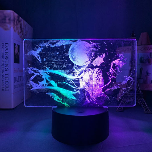 Lampe à LED 3D avec et sans télécommande.