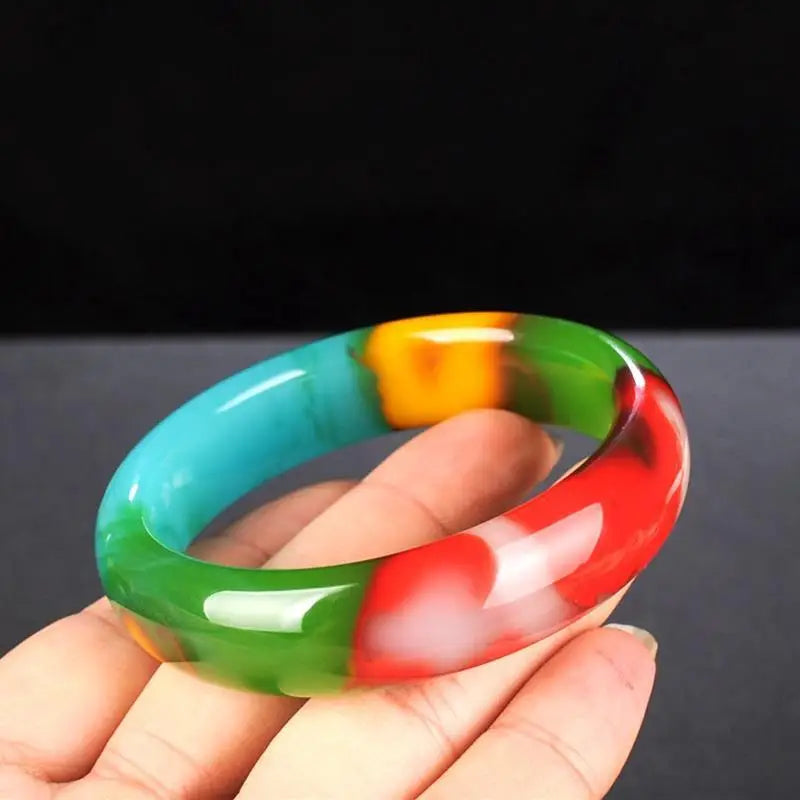Bracelet anneau élégant en jade naturel luxure.