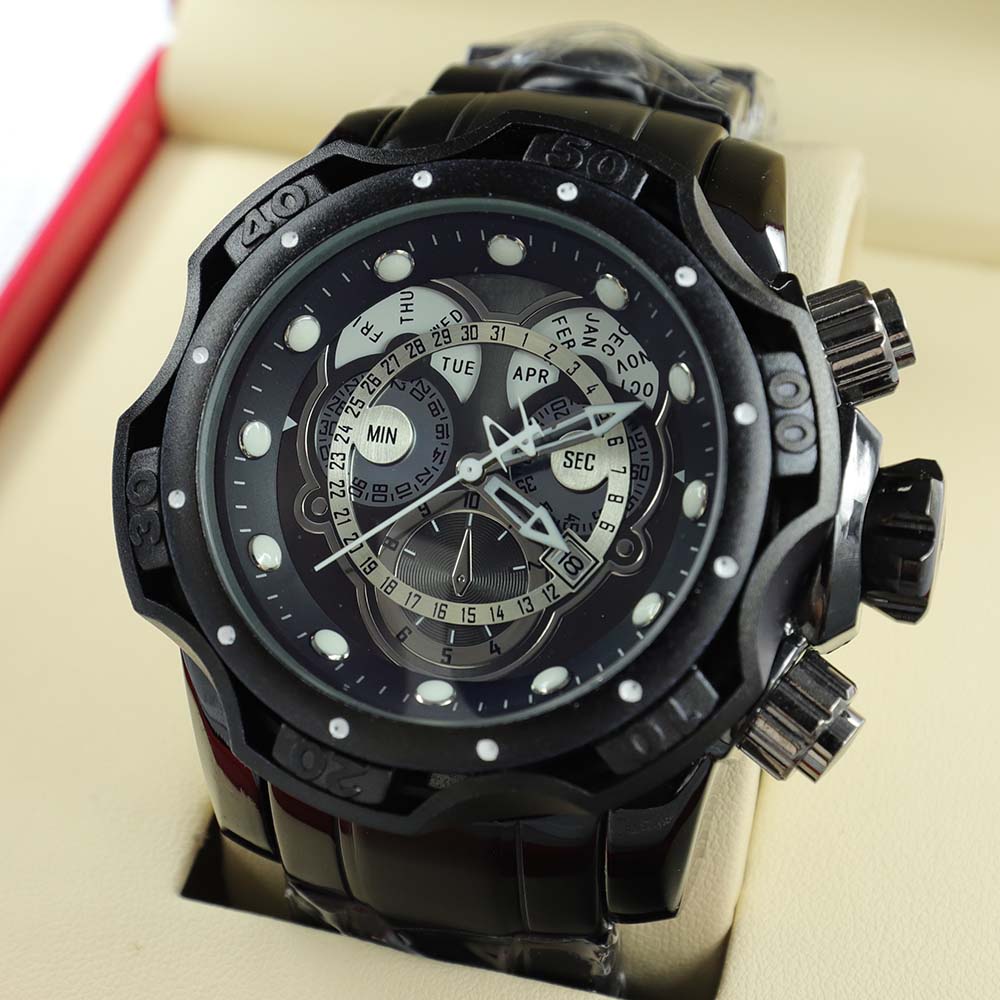 Montre de luxe en or 18 carats pour hommes étanche originale.