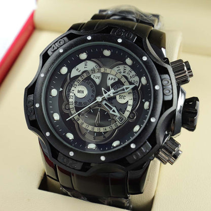 Montre de luxe en or 18 carats pour hommes étanche originale.