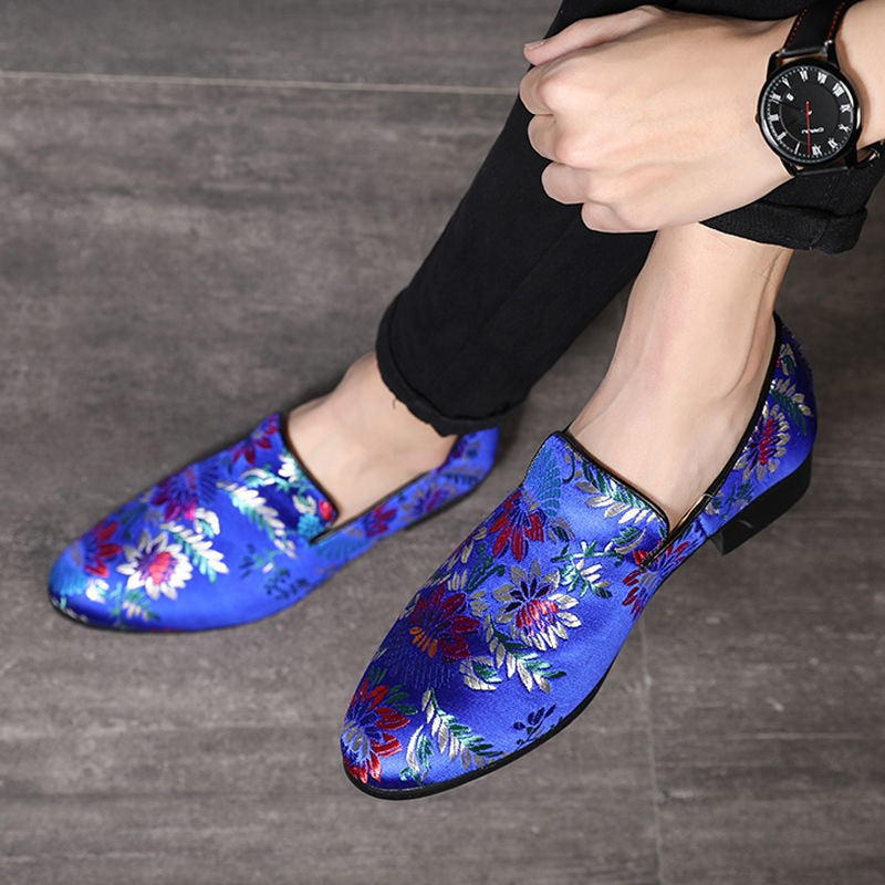 Chaussures luxe en cuir pour hommes, chaussures confortables à enfiler.