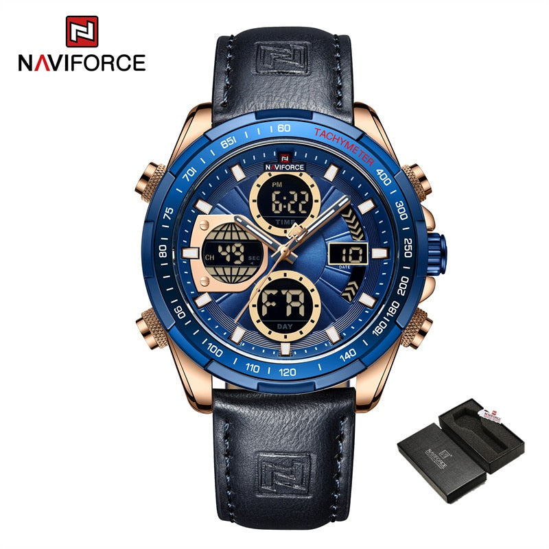 montre-bracelet en cuir pour homme, accessoire de Sport militaire, étanche, à Quartz, chronographe.