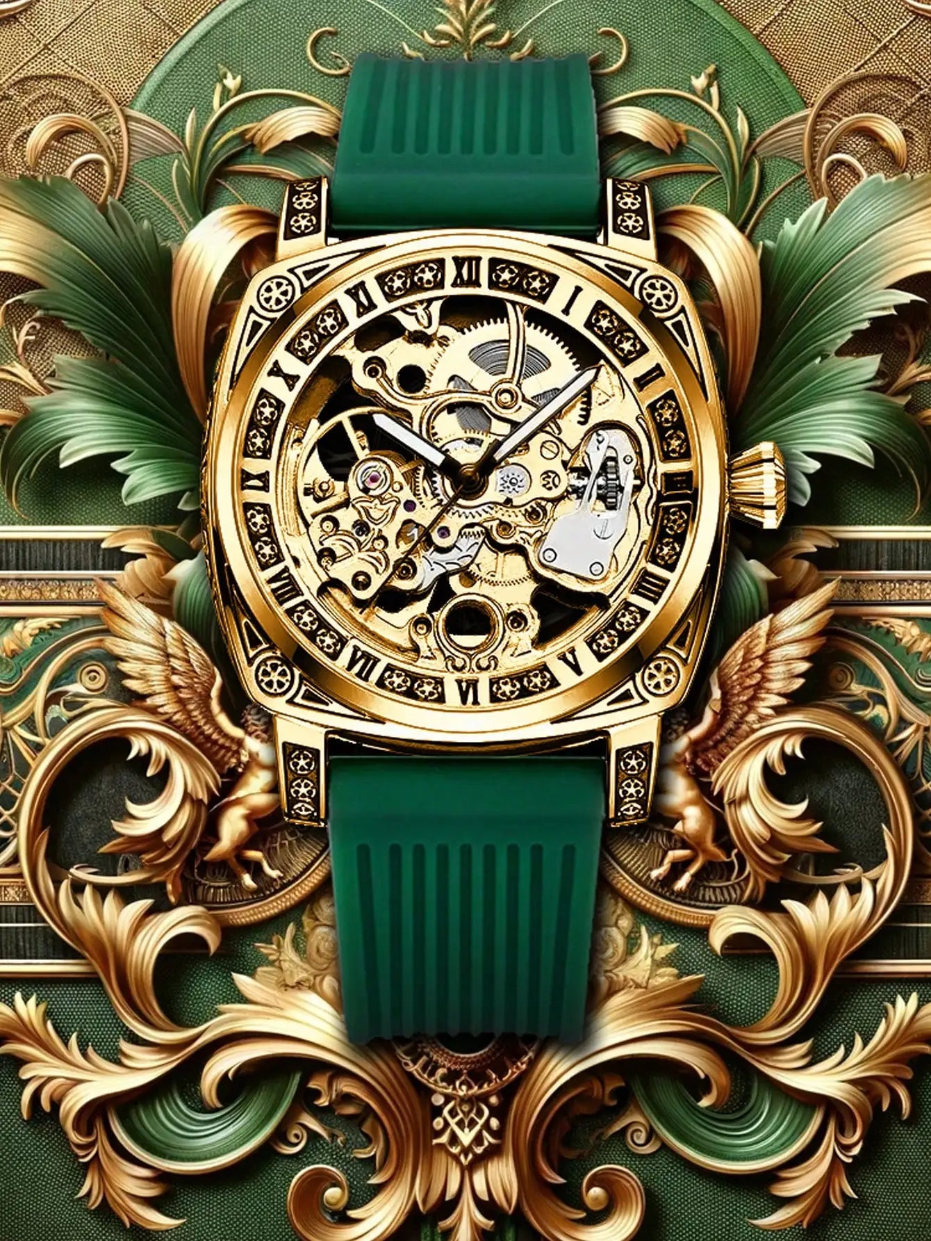 Montre mécanique auto élégance pour homme.