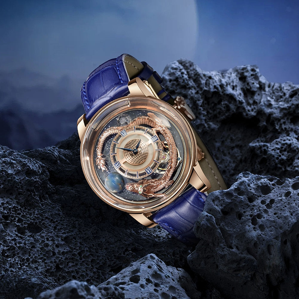 Montre solaire astronomia pour homme, montre-bracelet de luxe, montre du monde.