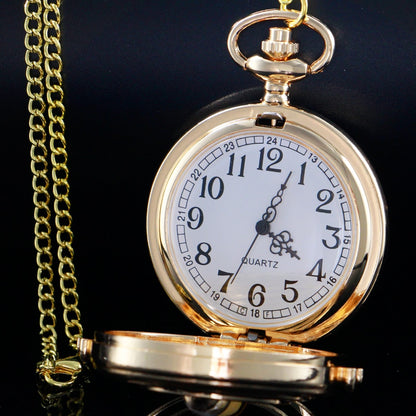 Montre de poche design sablier creux collier élégant.
