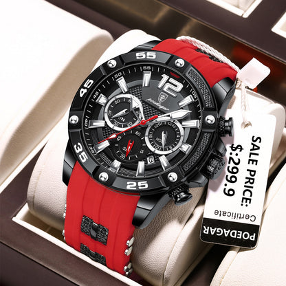 Montre à quartz militaire étanche pour hommes chronographe.