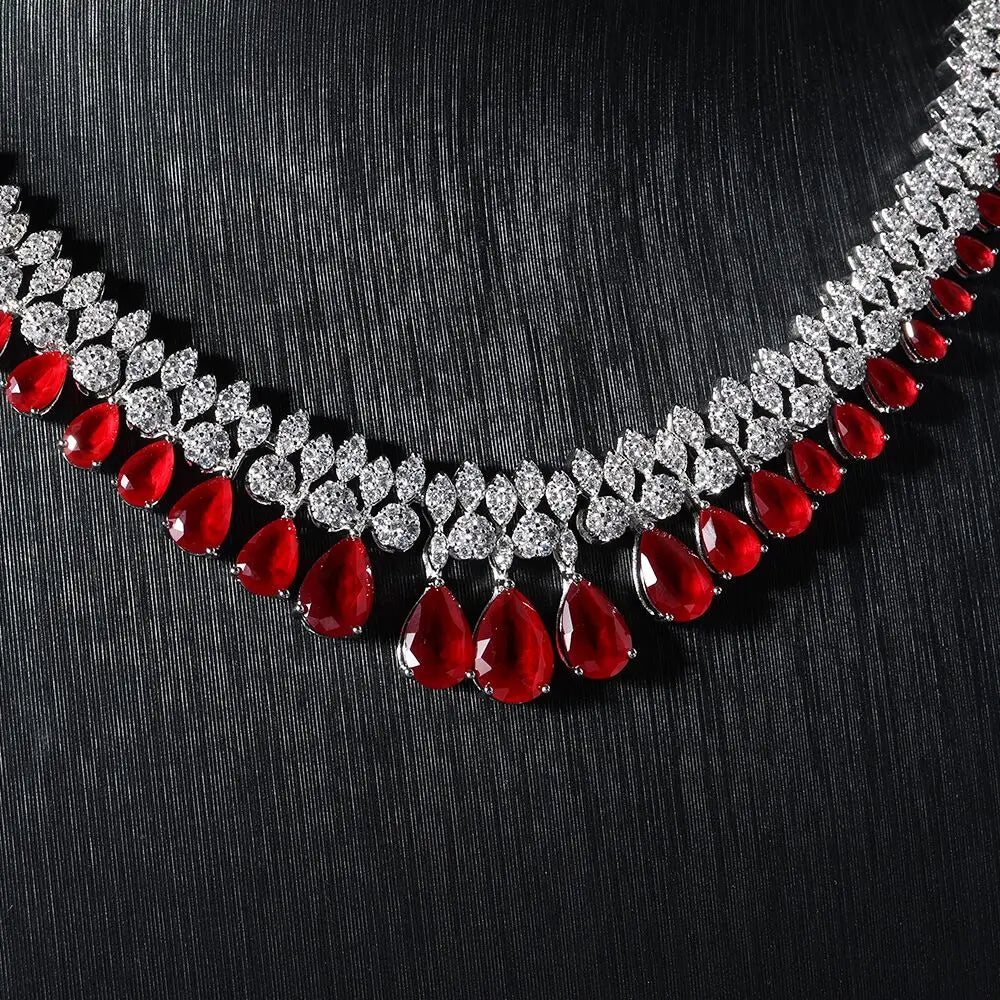 Ensembles de bijoux luxure élégants avec pierre Zircon.