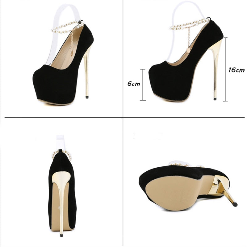 Escarpins Sexy à Talons Hauts de 16 cm pour Femmes.