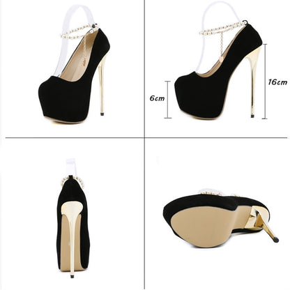 Escarpins Sexy à Talons Hauts de 16 cm pour Femmes.