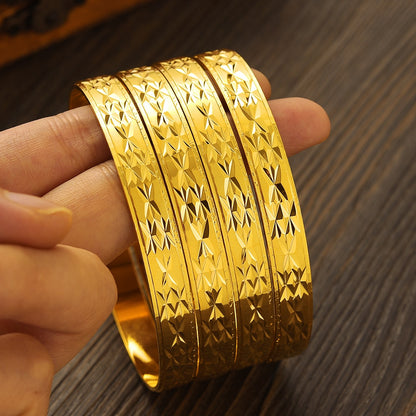Bracelets de mariage de Dubaï pour femmes plaqué en or 24k.