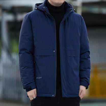 Veste luxe haute qualité décontracté à capuche solide.