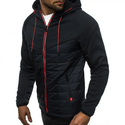 veste à capuche avec fermeture éclaire pour homme.