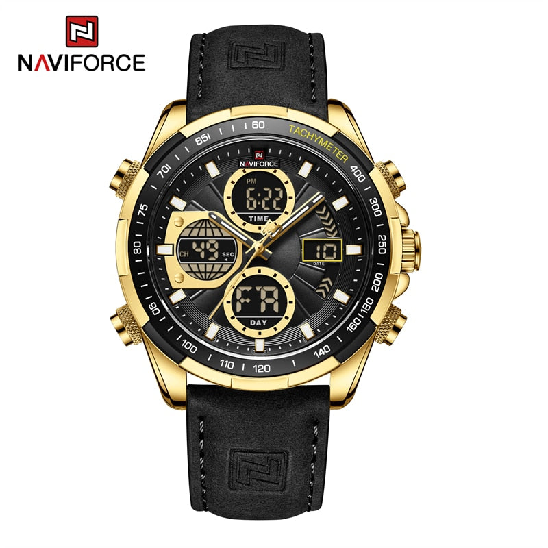 montre-bracelet en cuir pour homme, accessoire de Sport militaire, étanche, à Quartz, chronographe.