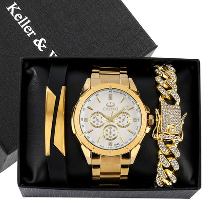 Ensemble de montres de luxe pour hommes.