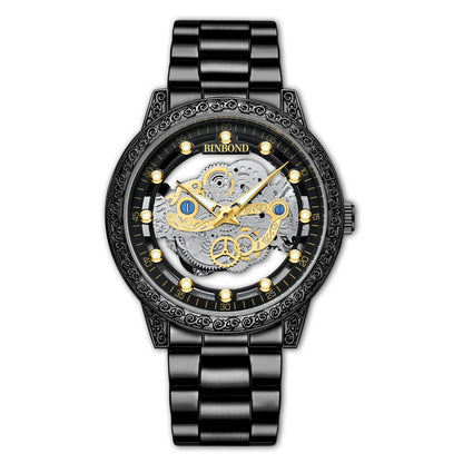 Montre pour hommes double creux étanche luxe mode originale.