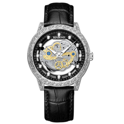 Montre pour hommes double creux étanche luxe mode originale.