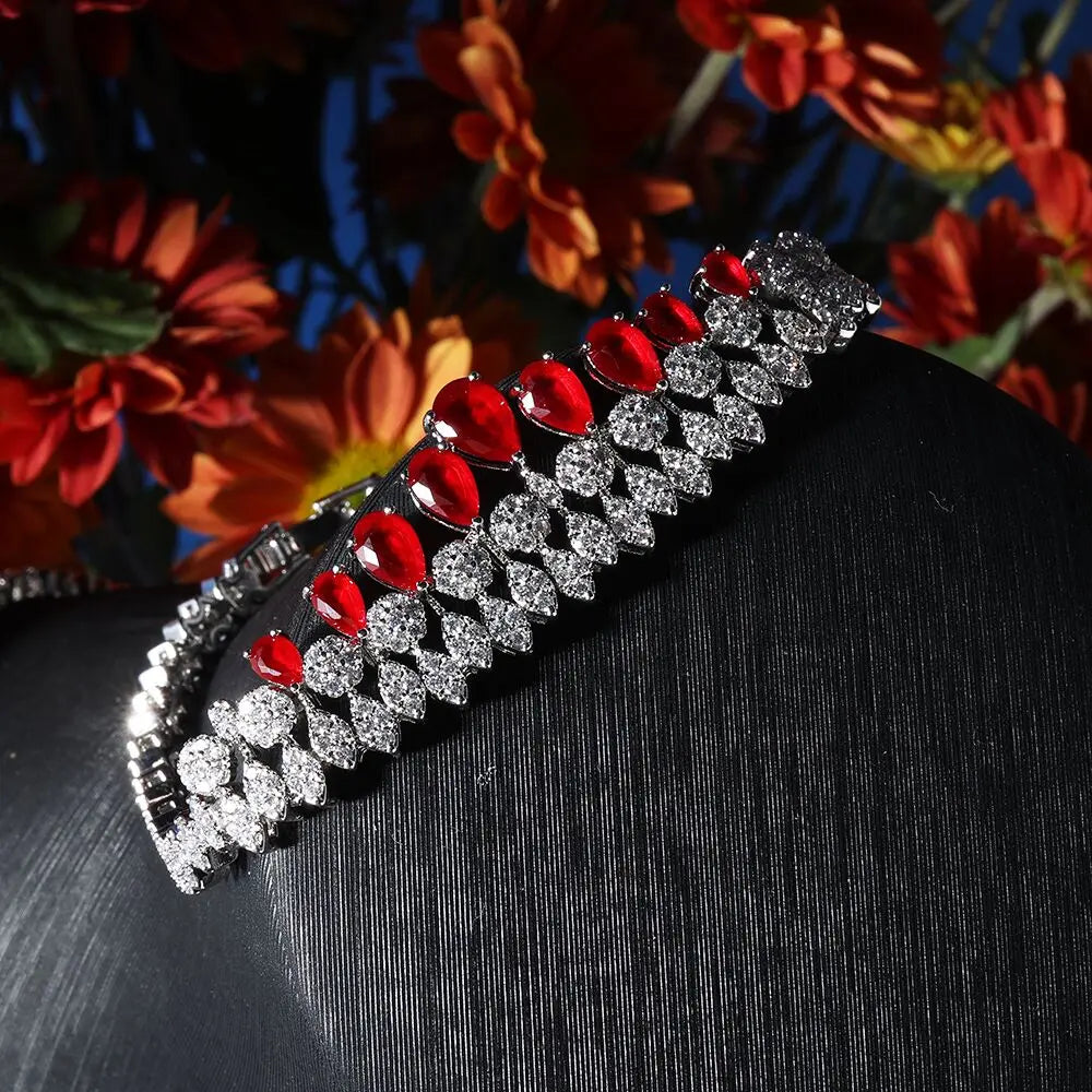 Ensembles de bijoux luxure élégants avec pierre Zircon.