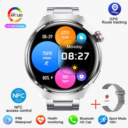 Montre connectée gt4 pro pour homme, smartwatch, moniteur d'activité physique, avec GPS.