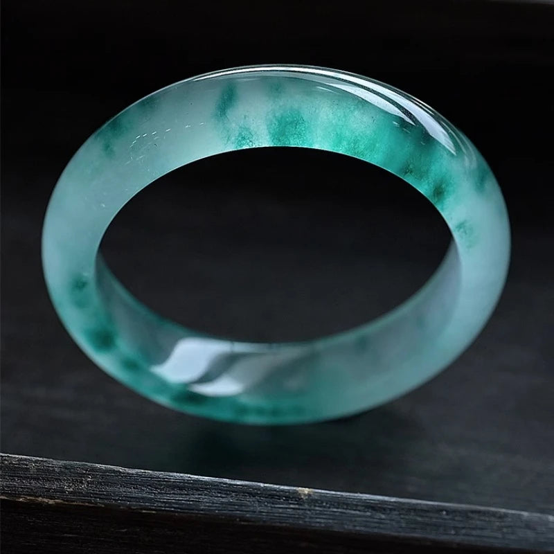 Bracelet de fleurs à la dérive luxure pour femmes vert bleu glacé.