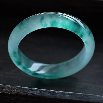 Bracelet de fleurs à la dérive luxure pour femmes vert bleu glacé.