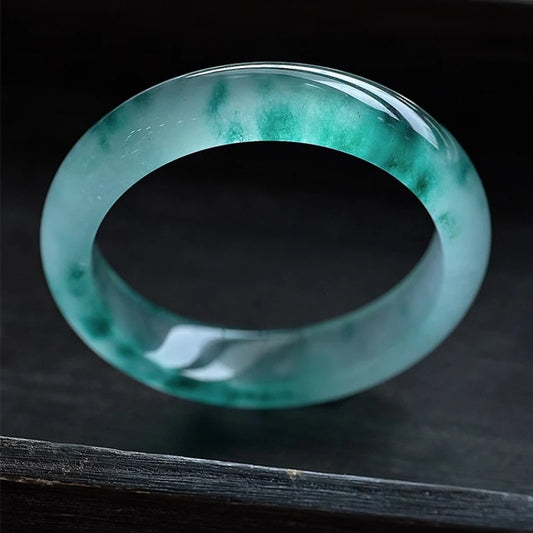 Bracelet de fleurs à la dérive luxure pour femmes vert bleu glacé.