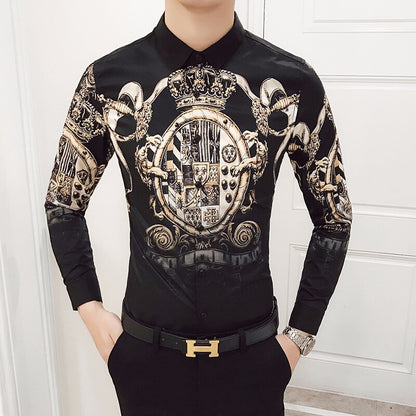 Chemise à manches longues pour hommes Nouvelle mode.