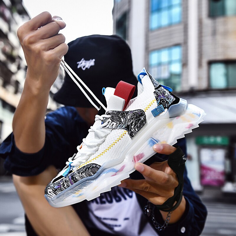 chaussures baskets pour hommes de course respirantes.