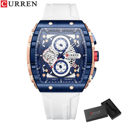 Montre à quartz étanche pour hommes chronographe horloge de date.