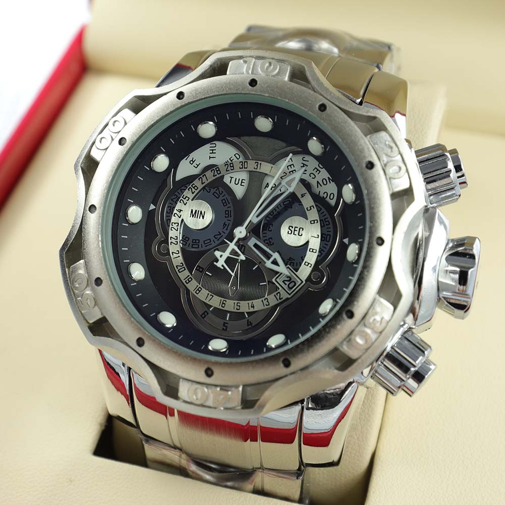 Montre de luxe en or 18 carats pour hommes étanche originale.