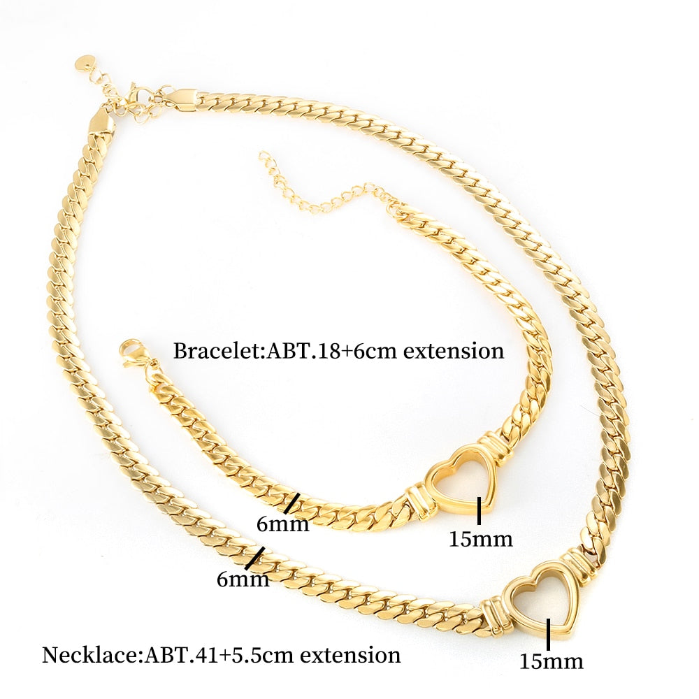 Ensemble de bijoux luxe plaqué or étanche.
