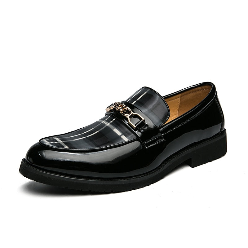 Chaussures en cuir de luxe italien pour hommes, mocassins décontractés.
