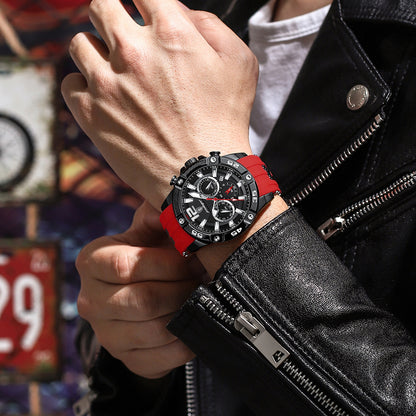 Montre à quartz militaire étanche pour hommes chronographe.