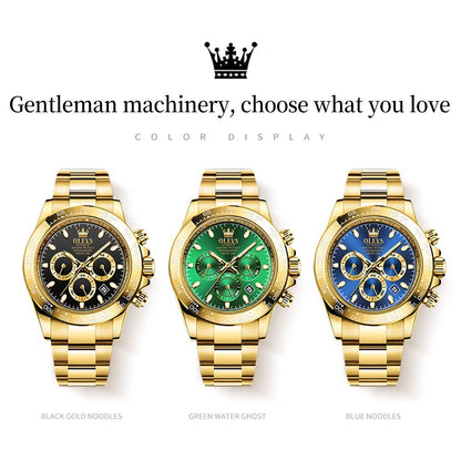 montre pour hommes étanche mécanique automatique montres chronographe.