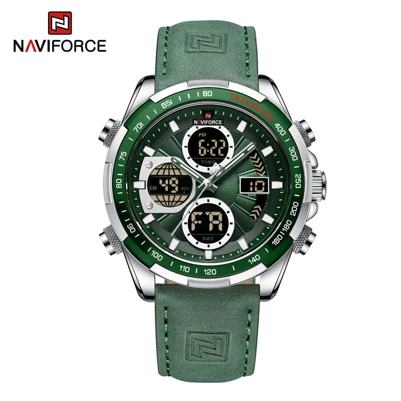montre-bracelet en cuir pour homme, accessoire de Sport militaire, étanche, à Quartz, chronographe.