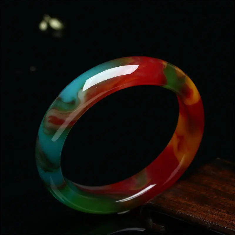 Bracelet luxure en jade multicolore pour femmes.