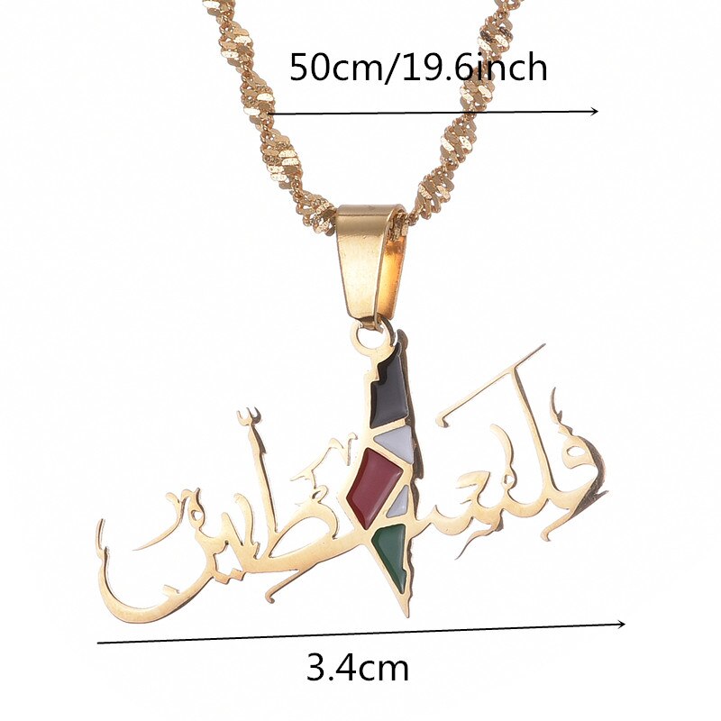 Collier pendentif palestine pour femmes, bijoux amulette.