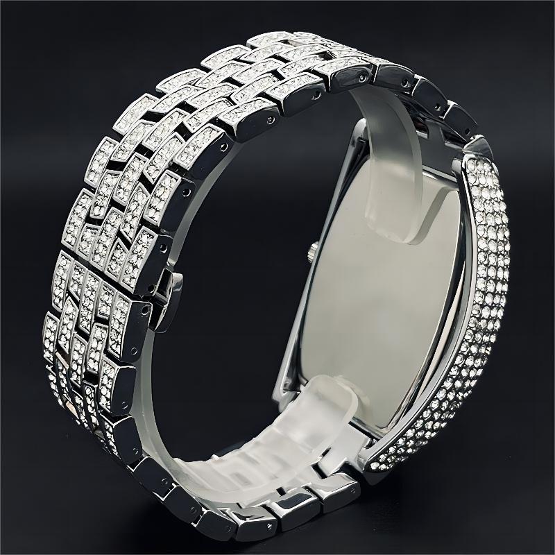 montre luxe élégante pour hommes accessoire de mode diamant glacé.