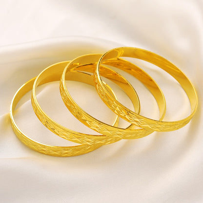 Bracelets de mariage de Dubaï pour femmes plaqué en or 24k.