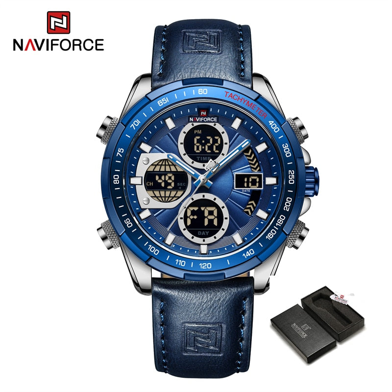 montre-bracelet en cuir pour homme, accessoire de Sport militaire, étanche, à Quartz, chronographe.