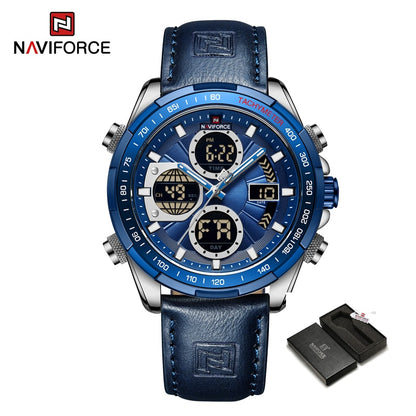 montre-bracelet en cuir pour homme, accessoire de Sport militaire, étanche, à Quartz, chronographe.